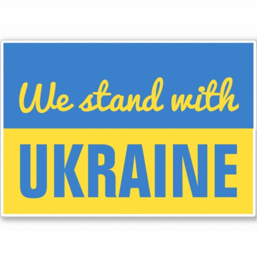 Ukraine Patriotische Unterstützung Frieden ukraini Aufkleber (Vorderseite)