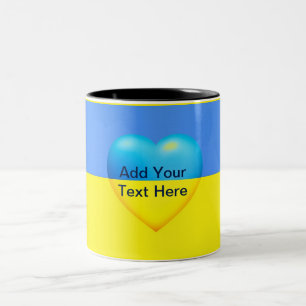 Ukraine-Peace and Love_ Zweifarbige Tasse