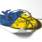 Ukraine Peace Barbed Wire Heart Liebe Ukraine Poster (Ecke)