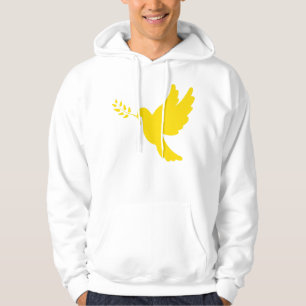 Ukraine Peace Dove Gold Hoodie