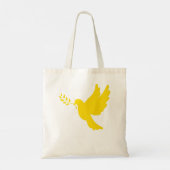 Ukraine Peace Dove Gold Tragetasche (Rückseite)