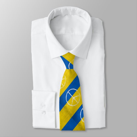 UKRAINE PEACE NECK TIE KRAWATTE (Gebunden)