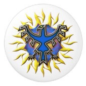 Ukraine Phoenix Star Keramik Knob Keramikknauf (Vorderseite)