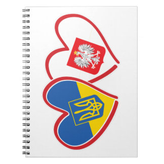Ukraine-Polen-Adlerflagge Notizblock