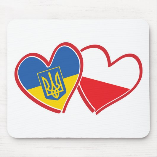 Ukraine-Polen-Flagge Mousepad (Vorne)