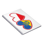 Ukraine-Polen-Flagge Notizblock (Rechte Seite)