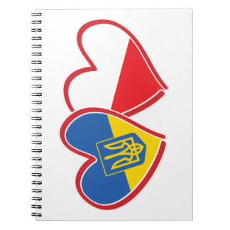 Ukraine-Polen-Flagge Notizblock