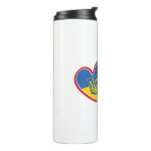 Ukraine-Polen-Flagge Thermosbecher (Nach links gedreht)