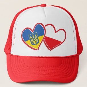 Ukraine-Polen-Flagge Truckerkappe