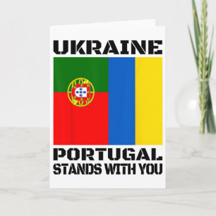 Ukraine Portugal Steht An Ihrer Seite Portugiesisc Karte