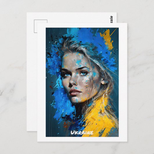 Ukraine Postkarte - Welt der Frauen-Sammlung (Vorne/Hinten)