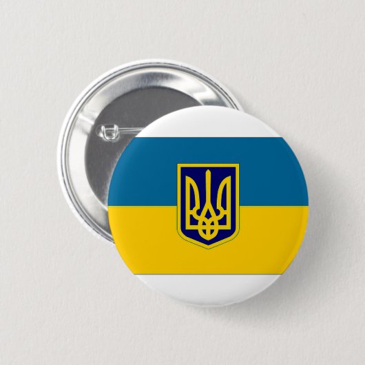 Ukraine-Präsident an der Meerflagge Button (Vorne & Hinten)