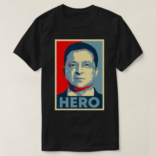 Ukraine Präsident Volodymyr Zelensky Hero Retro Vi T-Shirt (Design vorne)