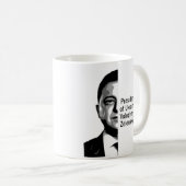 Ukraine Präsident Zelenskyy Half Portrait B&W Art Kaffeetasse (VorderseiteRechts)