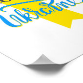 Ukraine President Volodymyr Zelensky Sticker1  Poster (Ecke)