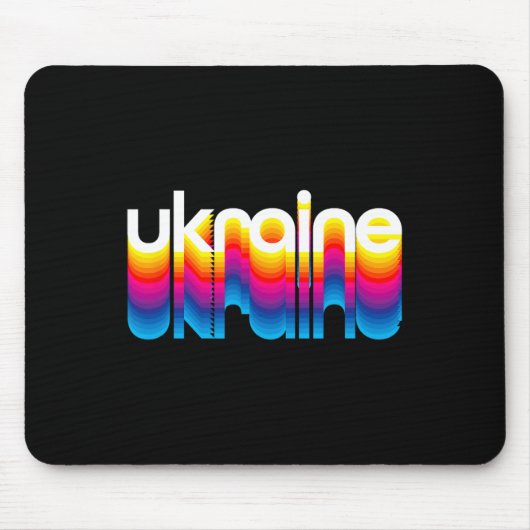 Ukraine Pride - Farbige Regenbogen-Grafik - Stolz  Mousepad (Vorne)