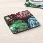 Ukraine pysanky - easter eggs getränkeuntersetzer (Linke Seite)