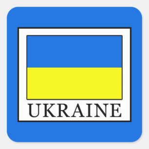 Ukraine Quadratischer Aufkleber
