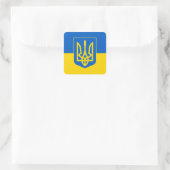 Ukraine Quadratischer Aufkleber (Tasche)
