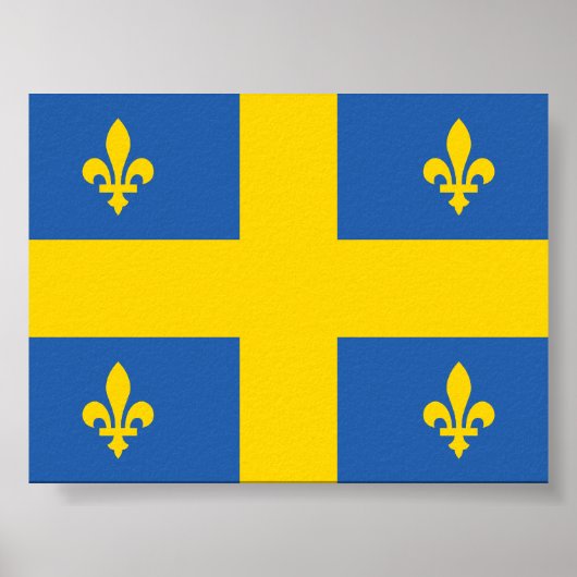 Ukraine - Quebec Quebecois Flag Poster (Vorne)
