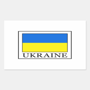 Ukraine Rechteckiger Aufkleber