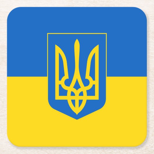 Ukraine Rechteckiger Pappuntersetzer (Vorderseite)