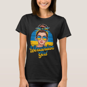 Ukraine Retro-Stil Frau Grafik Kultureller Stolz A T-Shirt