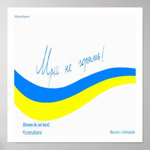 Ukraine Riesiges Flugzeug & Träume sterben nicht L Poster