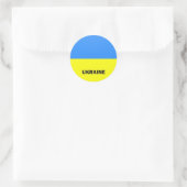Ukraine Roundel-Qualitätsflagge Runder Aufkleber (Tasche)