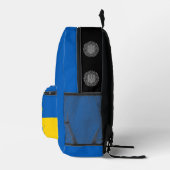 Ukraine, Rucksack, ukrainische Flagge, Tryzub / Cu Bedruckter Rucksack (Rechts)