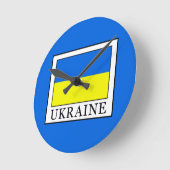 Ukraine Runde Wanduhr (Winkel)