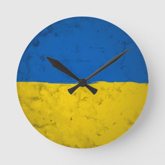 Ukraine Runde Wanduhr (Vorderseite)