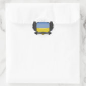 UKRAINE RUNDER AUFKLEBER (Tasche)