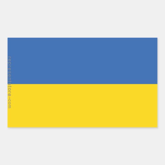 Ukraine Schlichte Flagge Rechteckiger Aufkleber (Vorderseite)