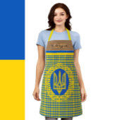 Ukraine-Schürze, ukrainische Flagge, Monogram tryz Schürze