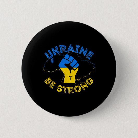Ukraine Sei Stark Unterstütze Ukraine Stehe Mit Uk Button (Vorderseite)