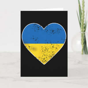 Ukraine-Shirt für Männer Frauen großes Herz Ukrain Karte