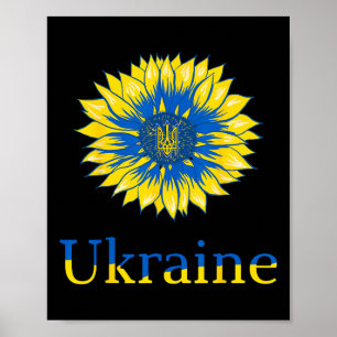 Ukraine-Shirt Niedliche Ukrainer Sonnenblume Retro Poster