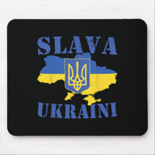 Ukraine-Shirt Slava Ukraini Ukrainische Flagge Dre Mousepad