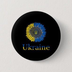 Ukraine-Shirt Ukrainer Sonnenblume Vintage Ukraini Button