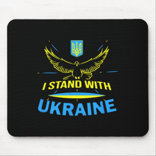 Ukraine-Shirt Ukrainische Flagge Stolz Ich stehe m Mousepad
