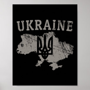 Ukraine-Shirt Zelensky Ukrainischer Tryzub Patriot Poster