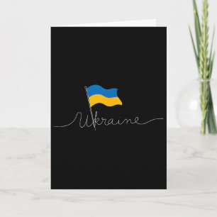 Ukraine-Signatur-Flaggenmast - Patriotisch ukraini Karte
