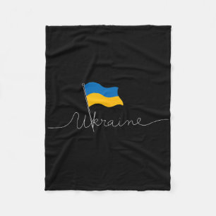 Ukraine Signature-Flaggenmast - Patriotisch Ukrain Fleecedecke