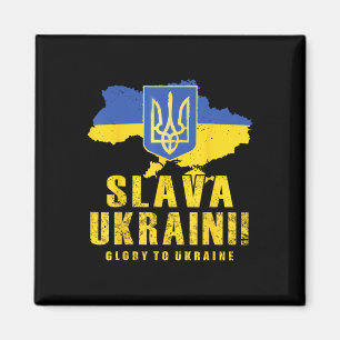 Ukraine Slawa der Ukraine Tryzub Ruhm der Ukraine- Magnet