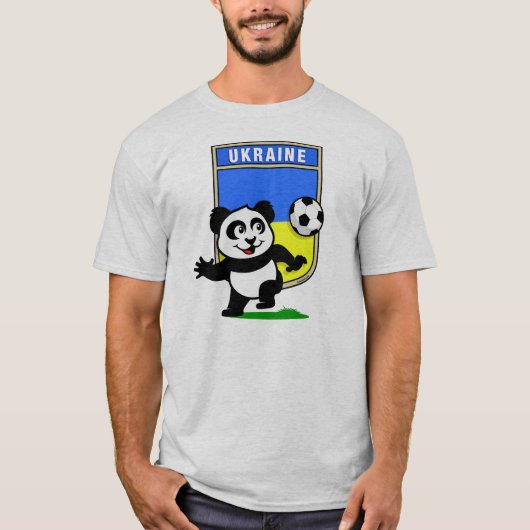 Ukraine Soccer Panda (leichte Shirts) T-Shirt (Vorderseite)