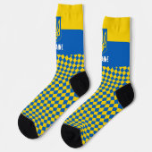 Ukraine Socken, ukrainische Fahne Mode / Sport Socken (Linkes Detail)