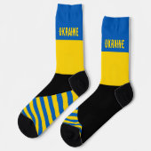 Ukraine Socken, ukrainische Flaggenfarben / Sport Socken (Linkes Detail)