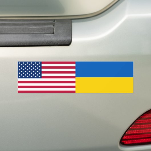 Ukraine Solidarność USA Fahne Autoaufkleber (Auf Auto)