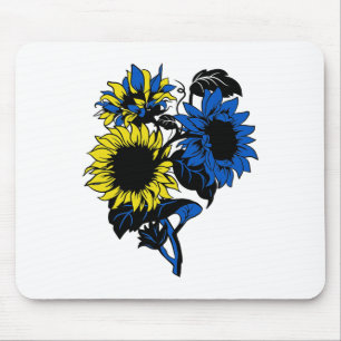Ukraine Sonnenblume Blau Gelb Ukrainische Flagge U Mousepad